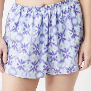 Women's Athletic Shorts in Purple and Blue